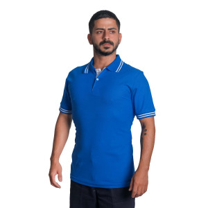 Polo Çizgili Yaka Penye Tişört