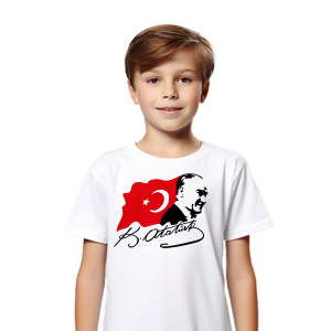 Atatürk Baskılı Çocuk Tişört